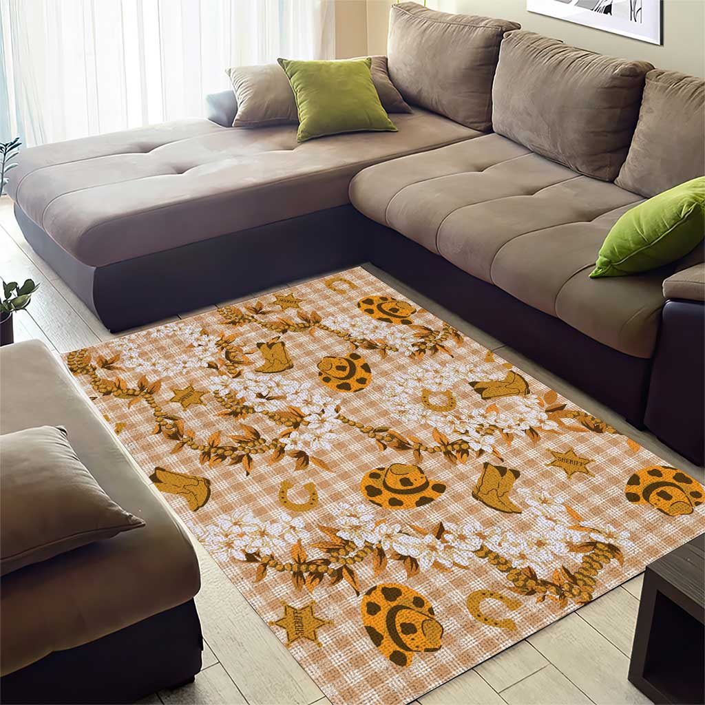 Mokihana Maile Ilima Leis Paniolo Palaka Area Rug Hawaiian Kula Spirit - Polynesian Pride