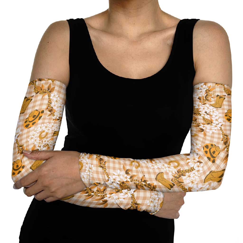 Mokihana Maile Ilima Leis Paniolo Palaka Arm Sleeves Hawaiian Kula Spirit - Polynesian Pride