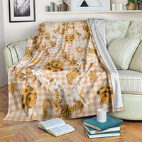 Mokihana Maile Ilima Leis Paniolo Palaka Blanket Hawaiian Kula Spirit LT9 Gold - Polynesian Pride