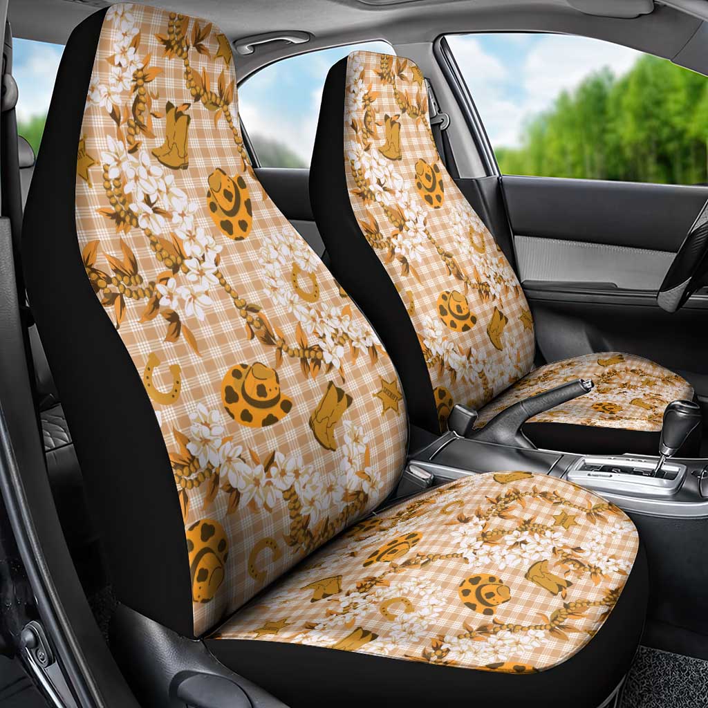 Mokihana Maile Ilima Leis Paniolo Palaka Car Seat Cover Hawaiian Kula Spirit LT9 - Polynesian Pride