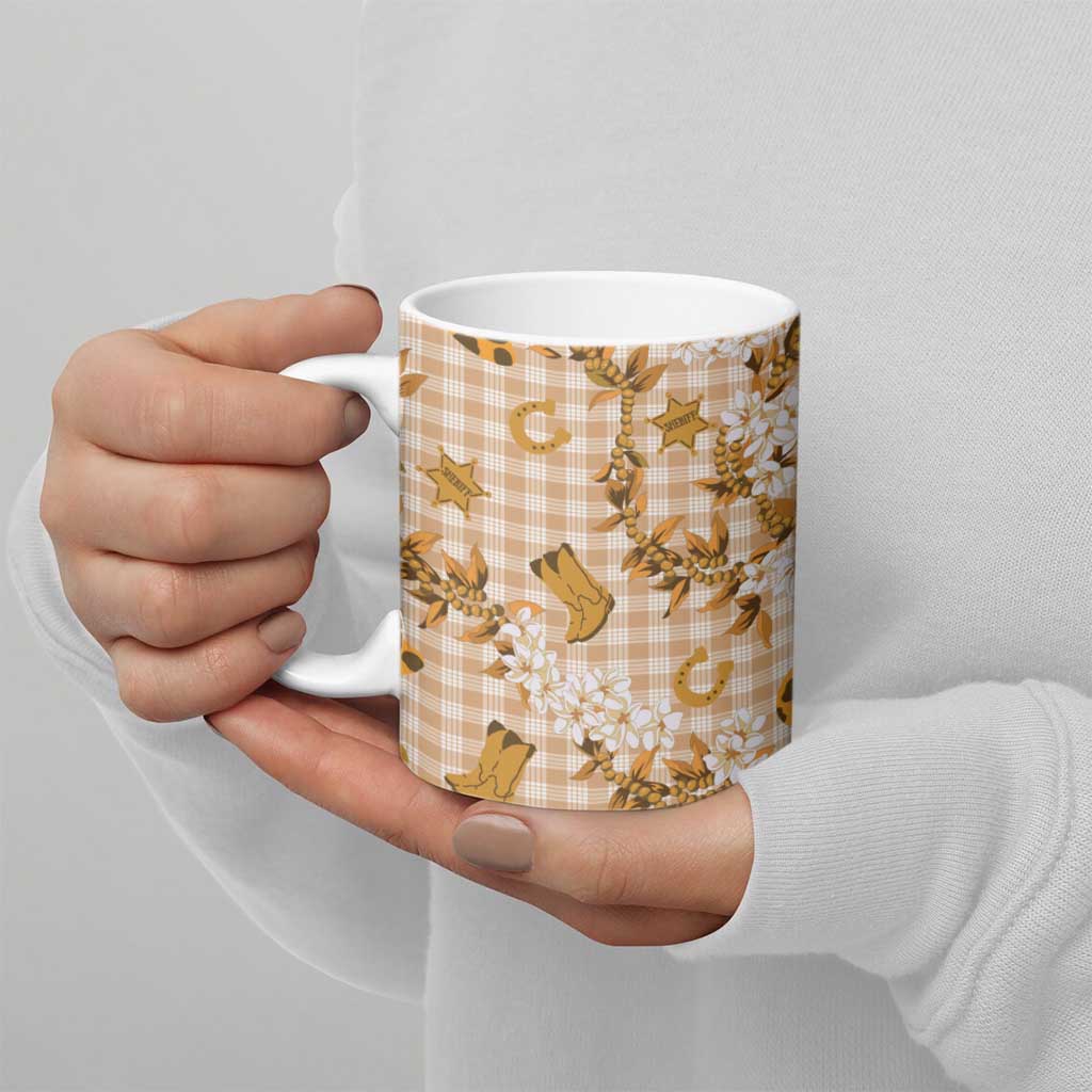 Mokihana Maile Ilima Leis Paniolo Palaka Ceramic Mug Hawaiian Kula Spirit - Polynesian Pride
