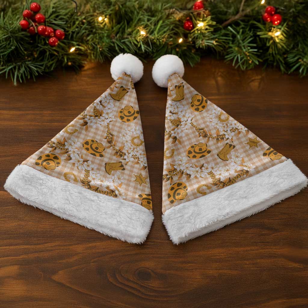 Mokihana Maile Ilima Leis Paniolo Palaka Christmas Santa Hat Hawaiian Kula Spirit LT9 - Polynesian Pride