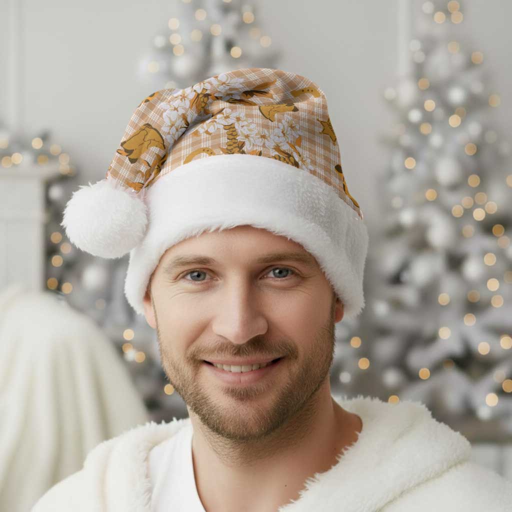 Mokihana Maile Ilima Leis Paniolo Palaka Christmas Santa Hat Hawaiian Kula Spirit LT9 - Polynesian Pride