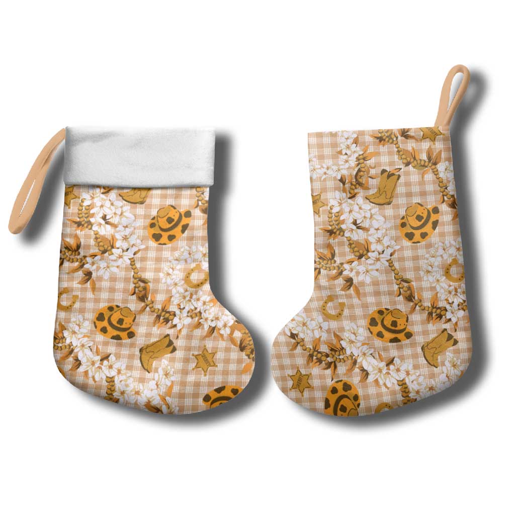 Mokihana Maile Ilima Leis Paniolo Palaka Christmas Stocking Hawaiian Kula Spirit - Polynesian Pride