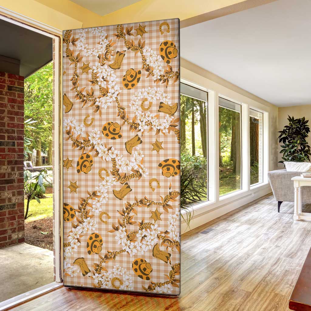 Mokihana Maile Ilima Leis Paniolo Palaka Door Cover Hawaiian Kula Spirit LT9 - Polynesian Pride