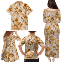 Mokihana Maile Ilima Leis Paniolo Palaka Family Matching Puletasi and Hawaiian Shirt Hawaiian Kula Spirit LT9 - Polynesian Pride
