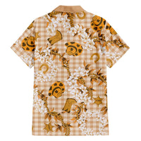 Mokihana Maile Ilima Leis Paniolo Palaka Family Matching Short Sleeve Bodycon Dress and Hawaiian Shirt Hawaiian Kula Spirit LT9 - Polynesian Pride