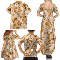 Mokihana Maile Ilima Leis Paniolo Palaka Family Matching Summer Maxi Dress and Hawaiian Shirt Hawaiian Kula Spirit LT9 - Polynesian Pride