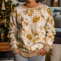 Mokihana Maile Ilima Leis Paniolo Palaka Kid Ugly Christmas Sweater Hawaiian Kula Spirit LT9 - Polynesian Pride