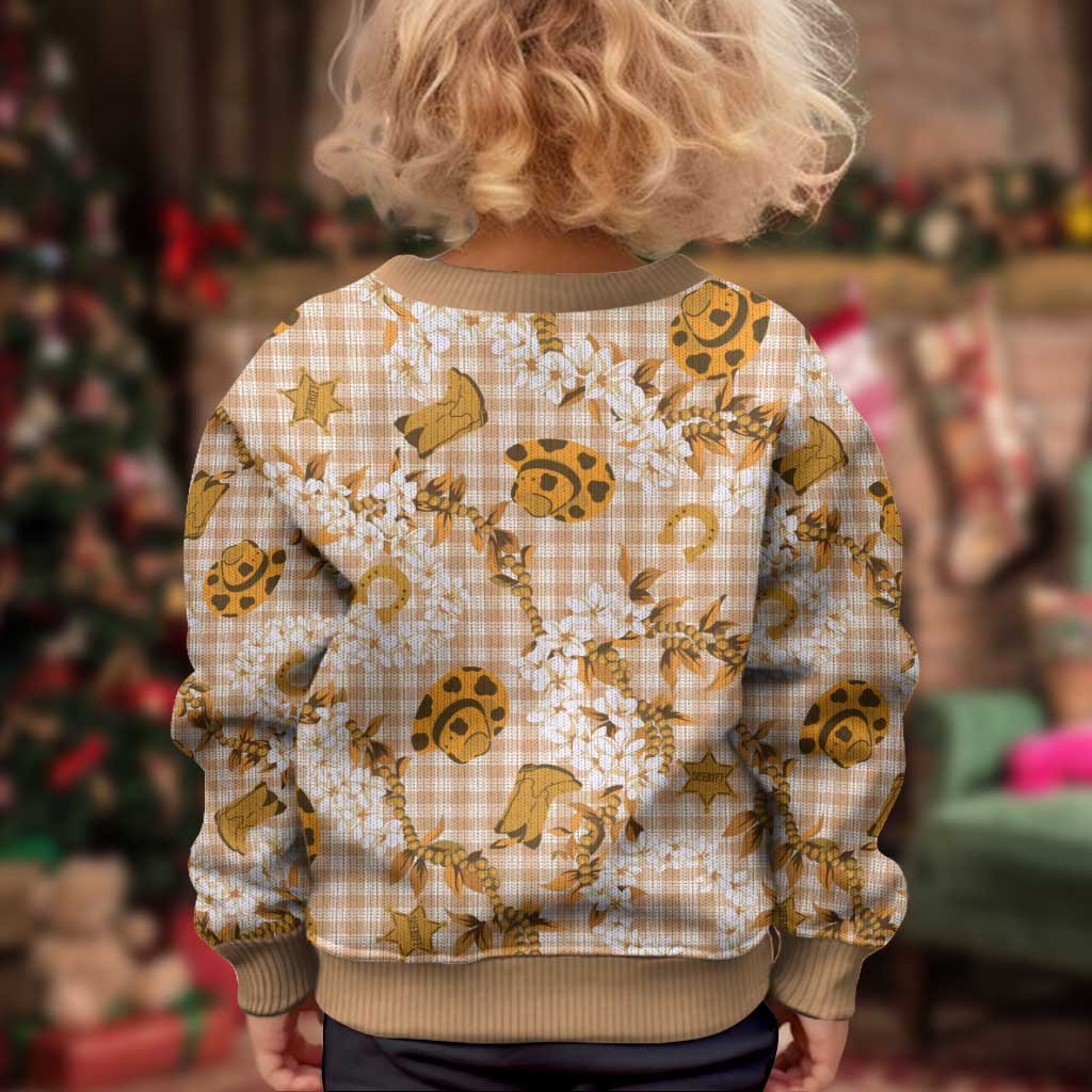 Mokihana Maile Ilima Leis Paniolo Palaka Kid Ugly Christmas Sweater Hawaiian Kula Spirit LT9 - Polynesian Pride