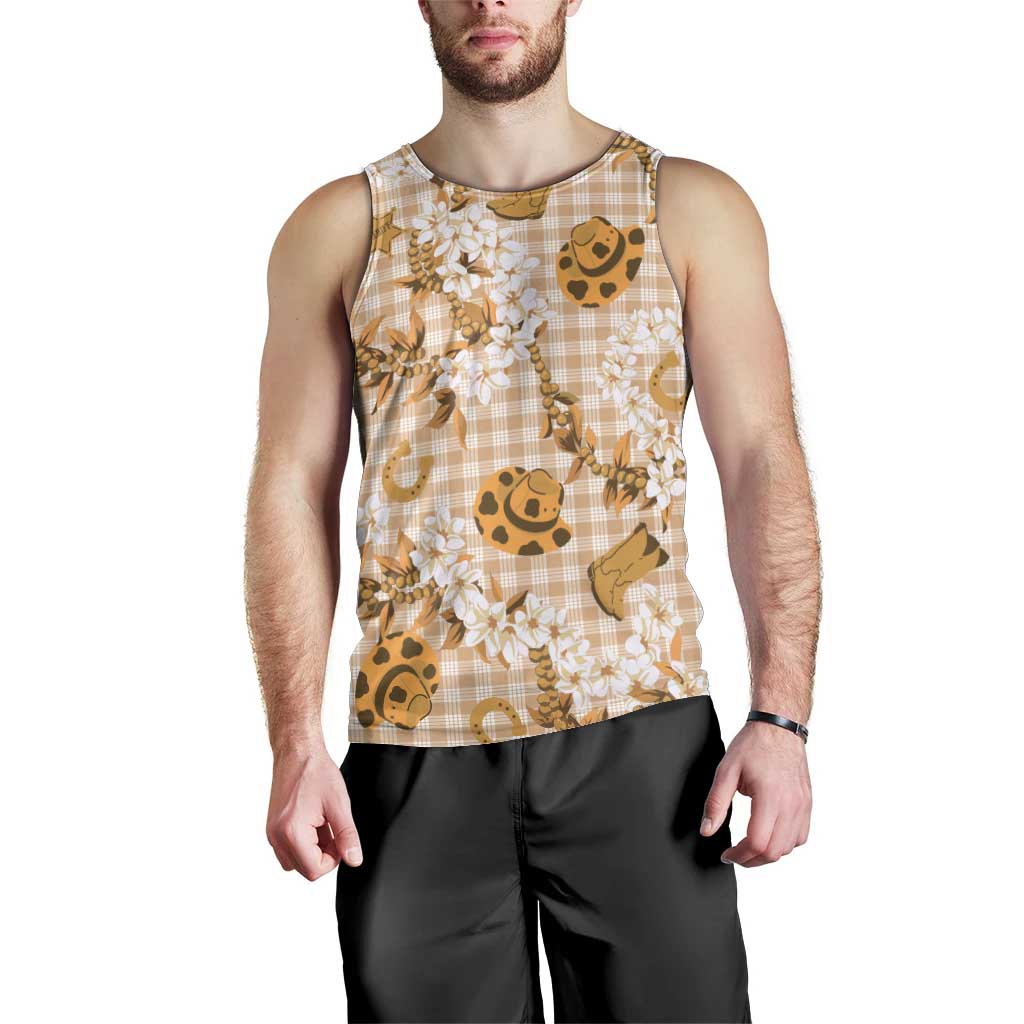 Mokihana Maile Ilima Leis Paniolo Palaka Men Tank Top Hawaiian Kula Spirit - Polynesian Pride