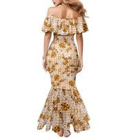 Mokihana Maile Ilima Leis Paniolo Palaka Mermaid Dress Hawaiian Kula Spirit LT9 - Polynesian Pride
