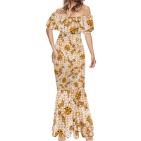 Mokihana Maile Ilima Leis Paniolo Palaka Mermaid Dress Hawaiian Kula Spirit LT9 - Polynesian Pride