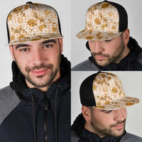 Mokihana Maile Ilima Leis Paniolo Palaka Mesh Trucker Cap Hawaiian Kula Spirit - Polynesian Pride