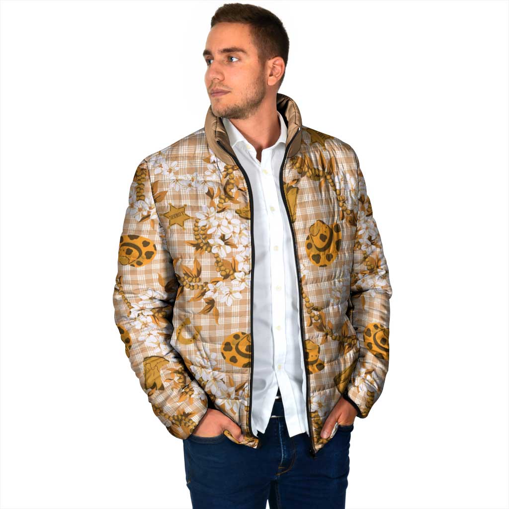 Mokihana Maile Ilima Leis Paniolo Palaka Padded Jacket Hawaiian Kula Spirit - Polynesian Pride