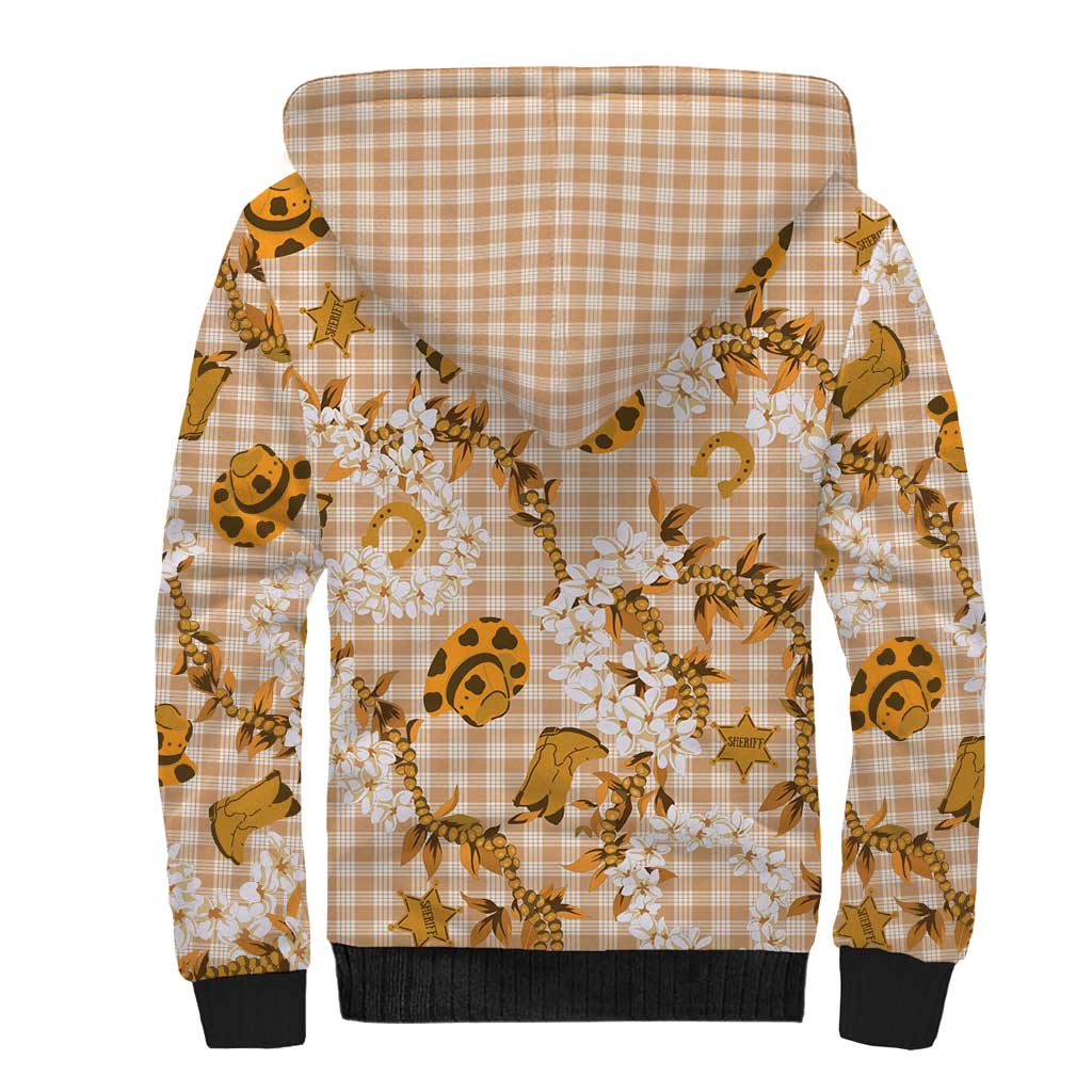Mokihana Maile Ilima Leis Paniolo Palaka Sherpa Hoodie Hawaiian Kula Spirit LT9 - Polynesian Pride