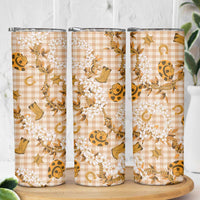 Mokihana Maile Ilima Leis Paniolo Palaka Skinny Tumbler Hawaiian Kula Spirit LT9 - Polynesian Pride