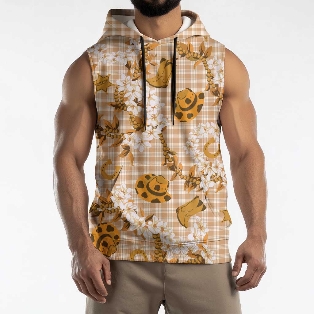 Mokihana Maile Ilima Leis Paniolo Palaka Sleeveless Hoodie Hawaiian Kula Spirit LT9 - Polynesian Pride