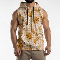 Mokihana Maile Ilima Leis Paniolo Palaka Sleeveless Hoodie Hawaiian Kula Spirit LT9 - Polynesian Pride
