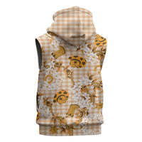 Mokihana Maile Ilima Leis Paniolo Palaka Sleeveless Zip Hoodie Hawaiian Kula Spirit LT9 - Polynesian Pride