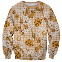 Mokihana Maile Ilima Leis Paniolo Palaka Sweatshirt Hawaiian Kula Spirit LT9 Unisex Gold - Polynesian Pride