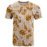 Mokihana Maile Ilima Leis Paniolo Palaka T Shirt Hawaiian Kula Spirit LT9 Gold - Polynesian Pride