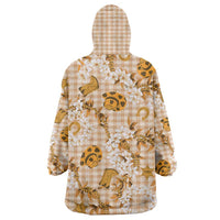 Mokihana Maile Ilima Leis Paniolo Palaka Wearable Blanket Hoodie Hawaiian Kula Spirit LT9 - Polynesian Pride