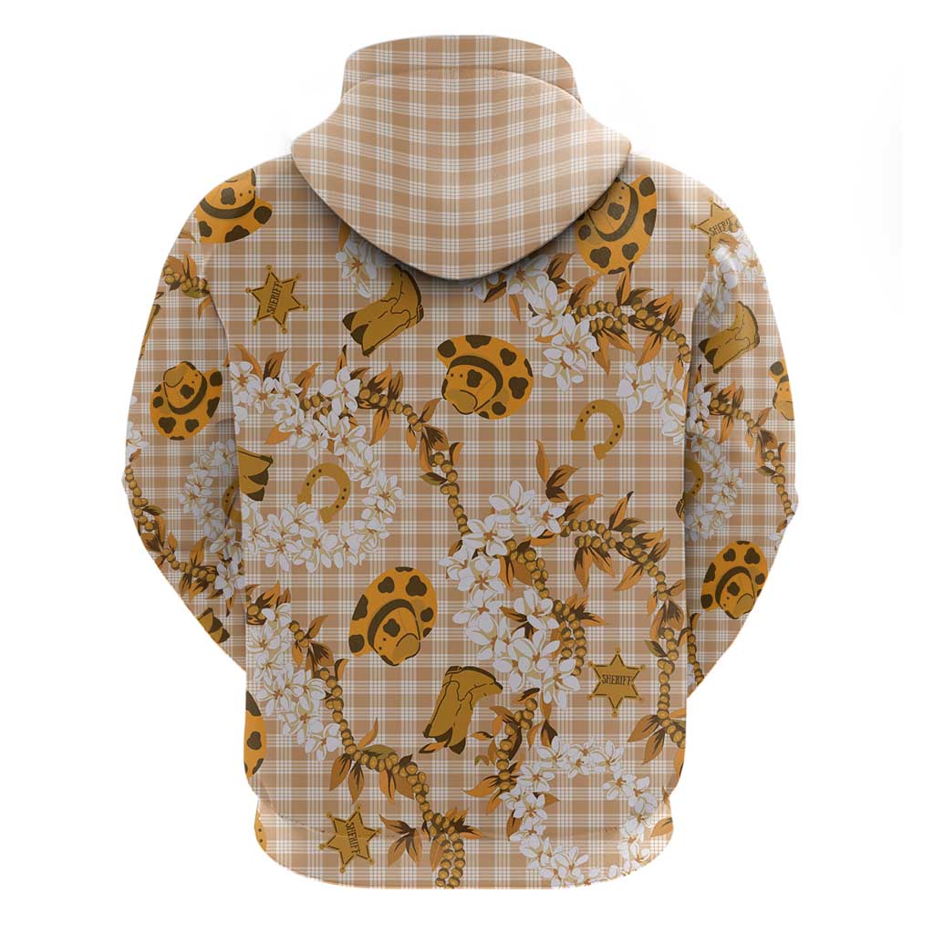 Mokihana Maile Ilima Leis Paniolo Palaka Zip Hoodie Hawaiian Kula Spirit LT9 - Polynesian Pride