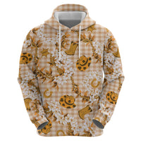 Mokihana Maile Ilima Leis Paniolo Palaka Zip Hoodie Hawaiian Kula Spirit LT9 - Polynesian Pride