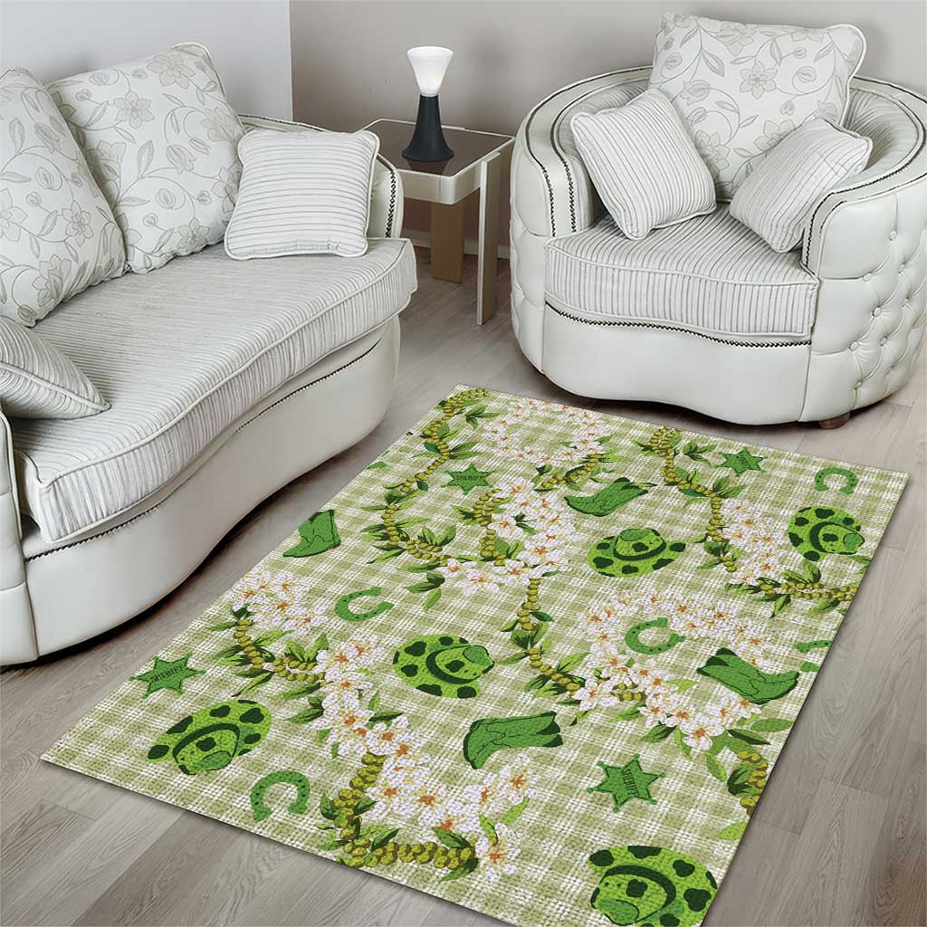 Mokihana Maile Ilima Leis Paniolo Palaka Area Rug Hawaiian Omaomo Ala Spirit LT9 - Polynesian Pride