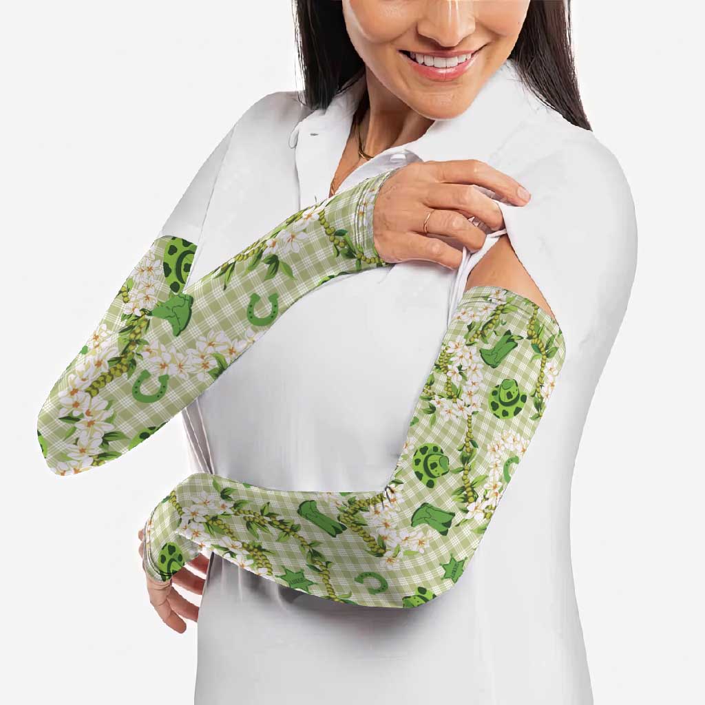 Mokihana Maile Ilima Leis Paniolo Palaka Arm Sleeves Hawaiian Omaomo Ala Spirit LT9 - Polynesian Pride