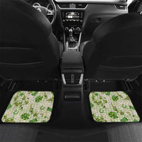 Mokihana Maile Ilima Leis Paniolo Palaka Car Mats Hawaiian Omaomo Ala Spirit LT9 Set 2pcs - Back Green - Polynesian Pride