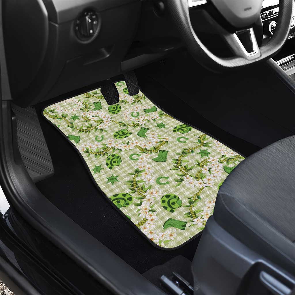 Mokihana Maile Ilima Leis Paniolo Palaka Car Mats Hawaiian Omaomo Ala Spirit LT9 - Polynesian Pride