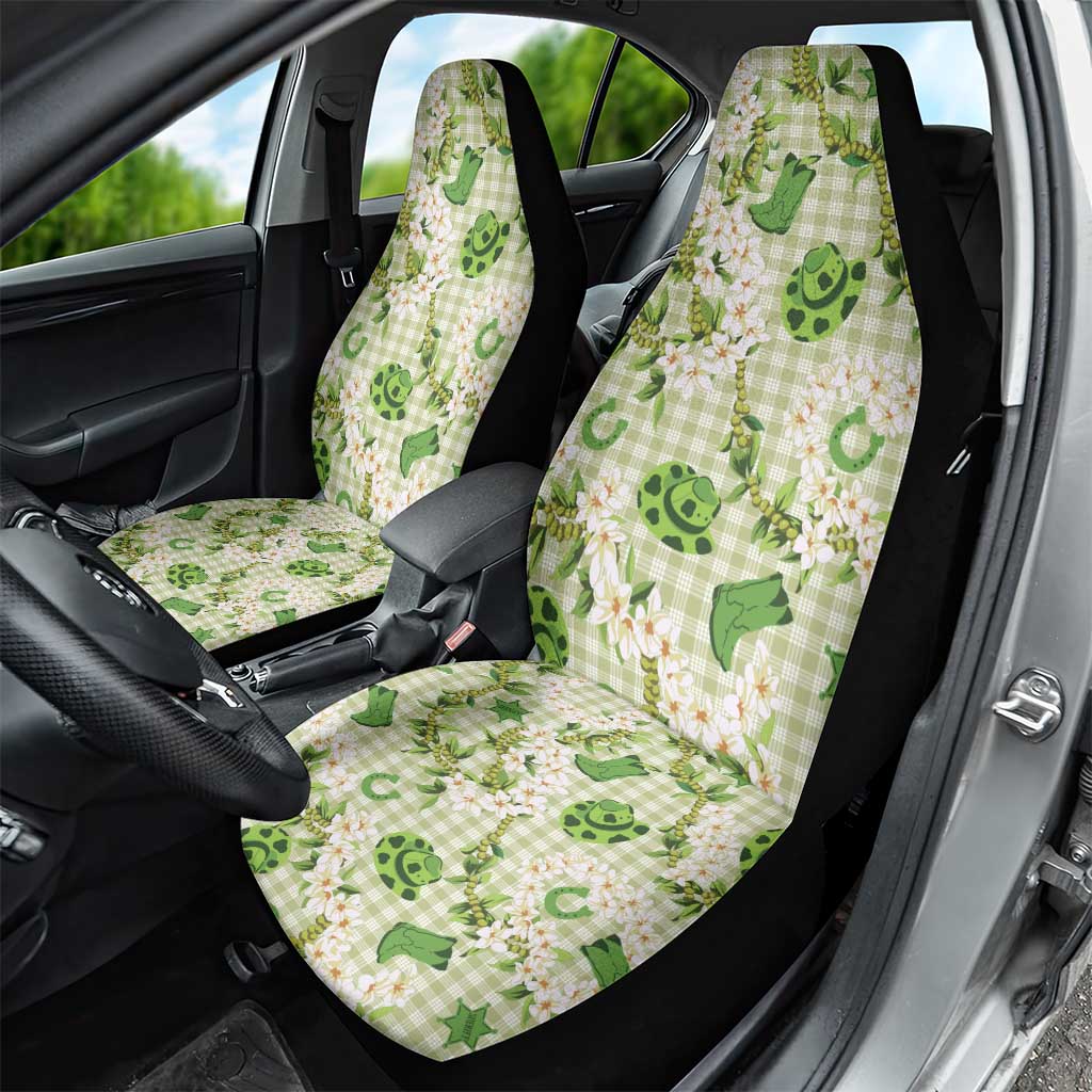 Mokihana Maile Ilima Leis Paniolo Palaka Car Seat Cover Hawaiian Omaomo Ala Spirit LT9 - Polynesian Pride