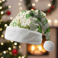 Mokihana Maile Ilima Leis Paniolo Palaka Christmas Santa Hat Hawaiian Omaomo Ala Spirit LT9 Without Fur Green - Polynesian Pride