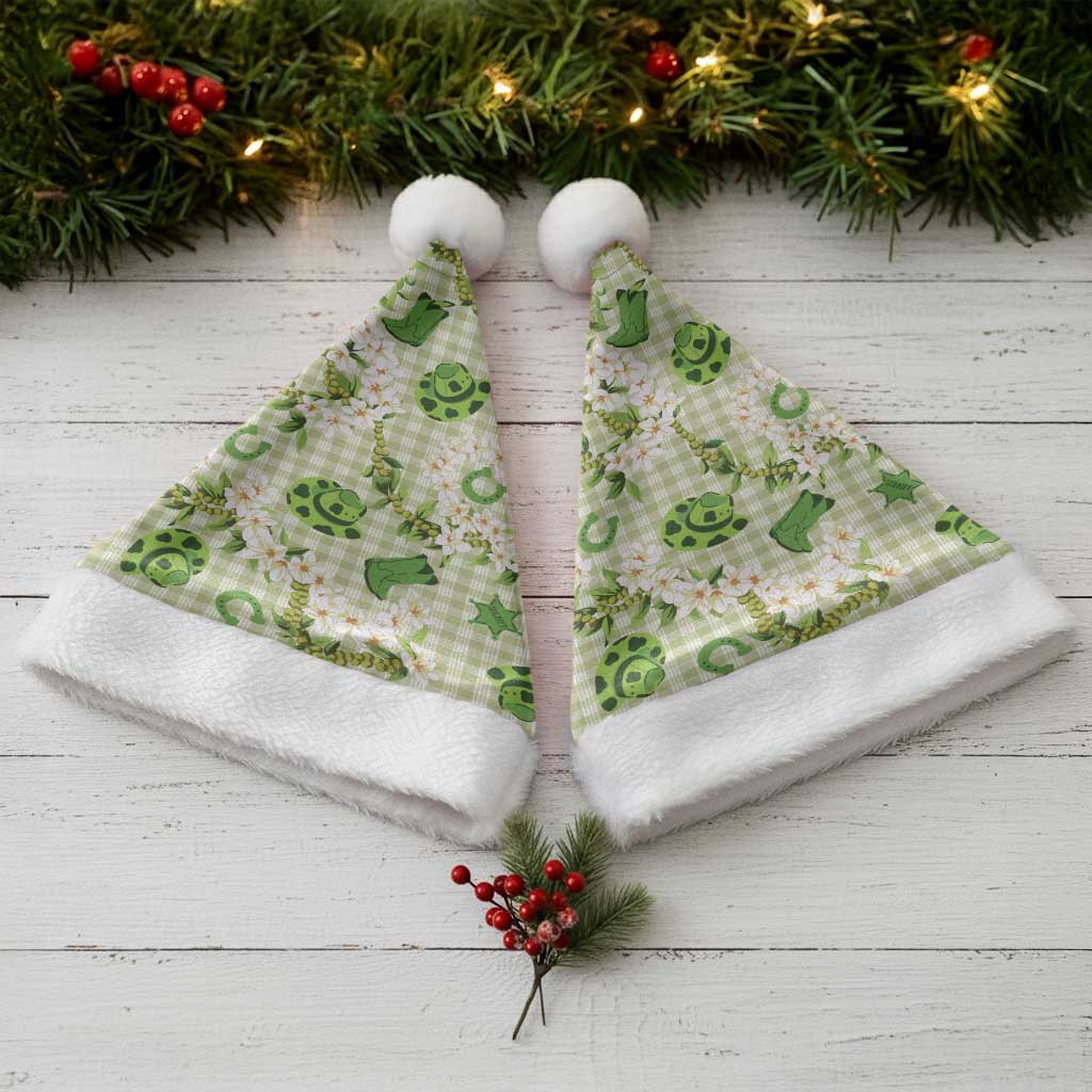Mokihana Maile Ilima Leis Paniolo Palaka Christmas Santa Hat Hawaiian Omaomo Ala Spirit LT9 - Polynesian Pride