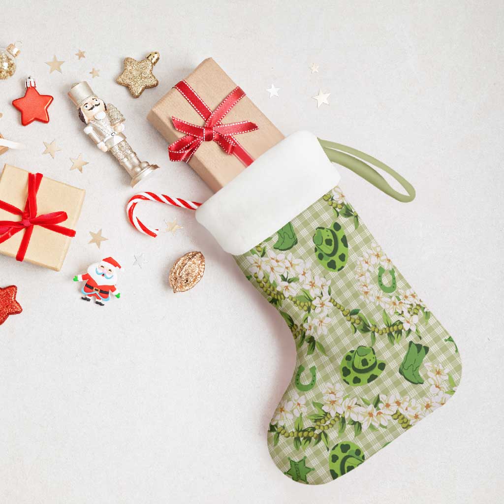 Mokihana Maile Ilima Leis Paniolo Palaka Christmas Stocking Hawaiian Omaomo Ala Spirit LT9 - Polynesian Pride