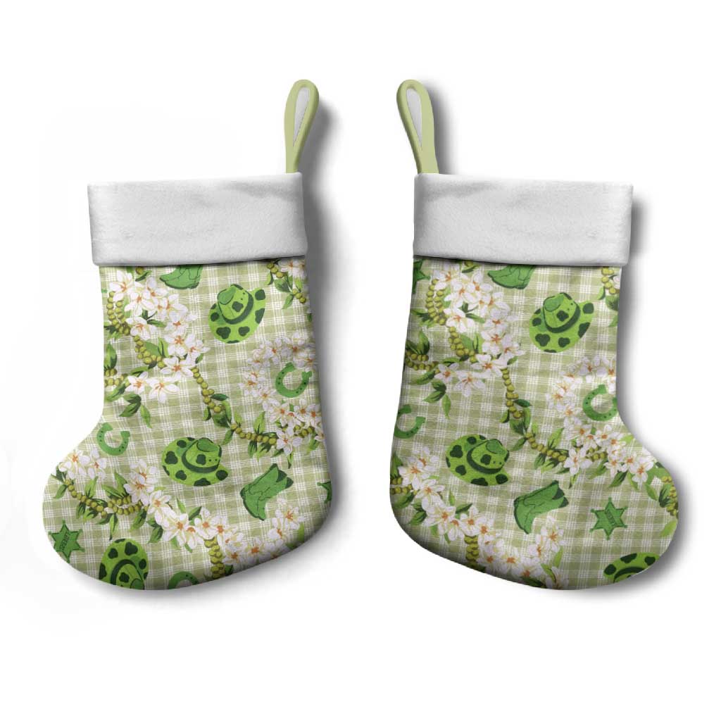 Mokihana Maile Ilima Leis Paniolo Palaka Christmas Stocking Hawaiian Omaomo Ala Spirit LT9 - Polynesian Pride