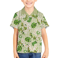 Mokihana Maile Ilima Leis Paniolo Palaka Family Matching Long Sleeve Bodycon Dress and Hawaiian Shirt Hawaiian Omaomo Ala Spirit LT9 - Polynesian Pride