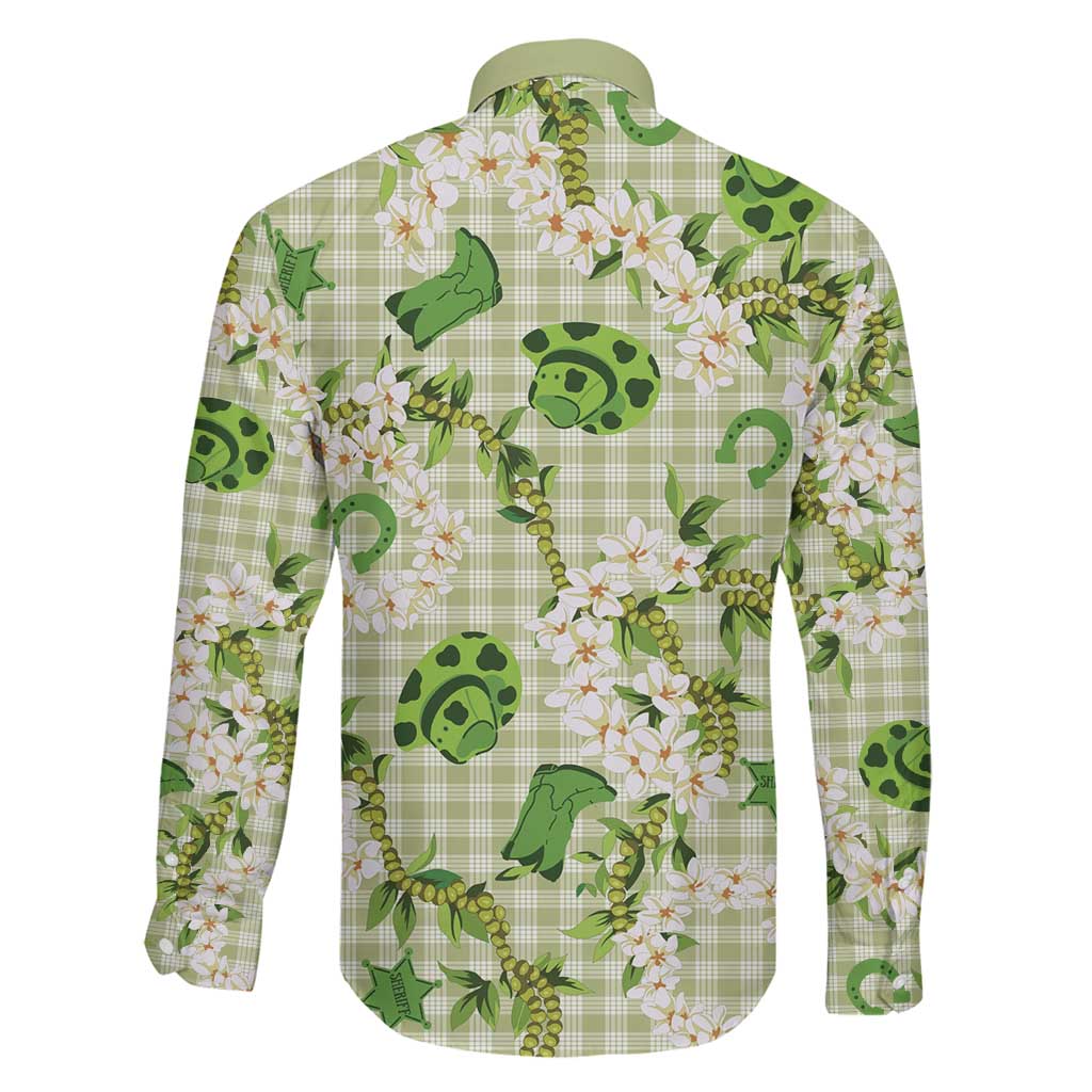 Mokihana Maile Ilima Leis Paniolo Palaka Family Matching Off Shoulder Maxi Dress and Hawaiian Shirt Hawaiian Omaomo Ala Spirit LT9 - Polynesian Pride