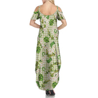 Mokihana Maile Ilima Leis Paniolo Palaka Family Matching Summer Maxi Dress and Hawaiian Shirt Hawaiian Omaomo Ala Spirit LT9 - Polynesian Pride