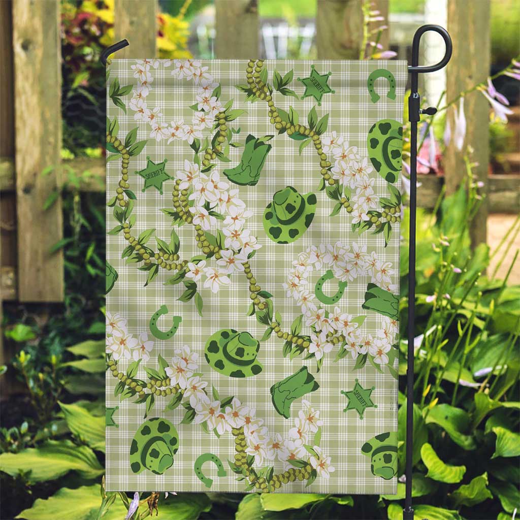 Mokihana Maile Ilima Leis Paniolo Palaka Garden Flag Hawaiian Omaomo Ala Spirit LT9 Garden Flag Green - Polynesian Pride
