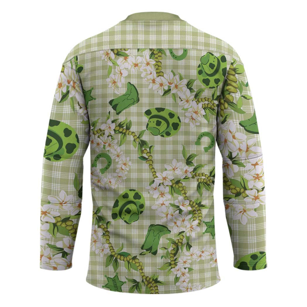 Mokihana Maile Ilima Leis Paniolo Palaka Hockey Jersey Hawaiian Omaomo Ala Spirit LT9 - Polynesian Pride