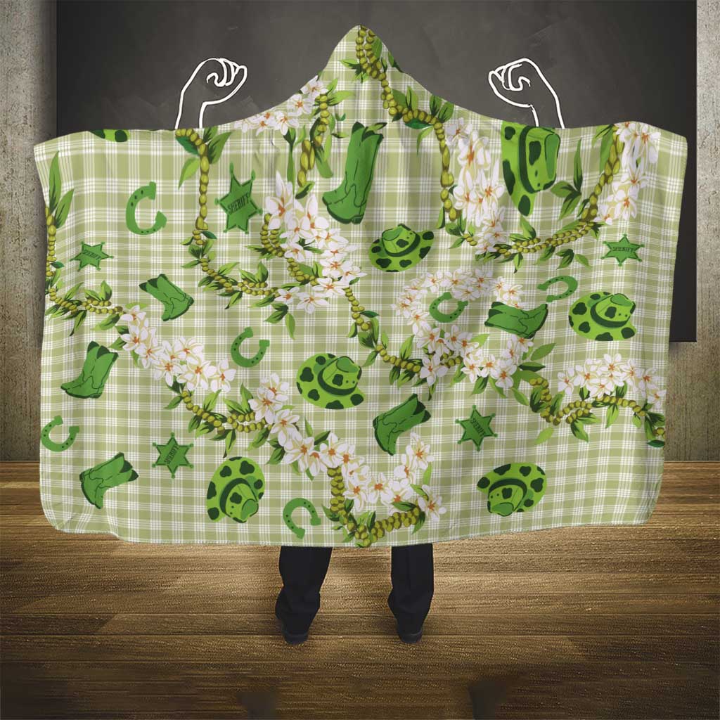 Mokihana Maile Ilima Leis Paniolo Palaka Hooded Blanket Hawaiian Omaomo Ala Spirit LT9 - Polynesian Pride