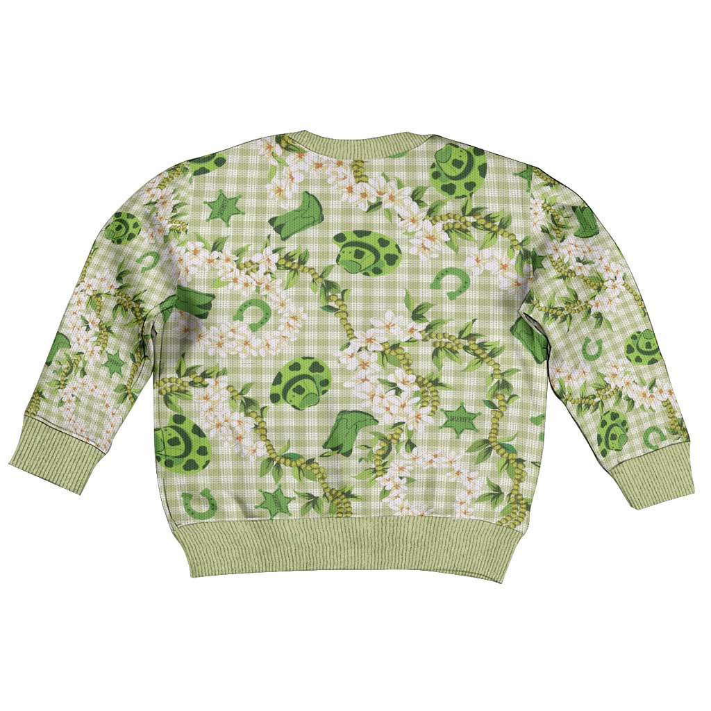 Mokihana Maile Ilima Leis Paniolo Palaka Kid Ugly Christmas Sweater Hawaiian Omaomo Ala Spirit LT9 - Polynesian Pride