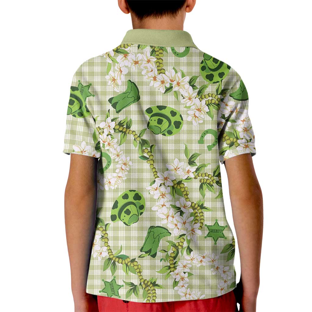 Mokihana Maile Ilima Leis Paniolo Palaka Kid Polo Shirt Hawaiian Omaomo Ala Spirit LT9 - Polynesian Pride