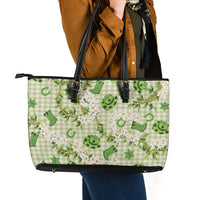 Mokihana Maile Ilima Leis Paniolo Palaka Leather Tote Bag Hawaiian Omaomo Ala Spirit LT9 - Polynesian Pride