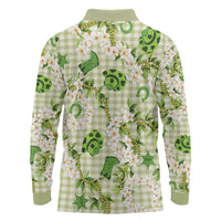 Mokihana Maile Ilima Leis Paniolo Palaka Long Sleeve Polo Shirt Hawaiian Omaomo Ala Spirit LT9 - Polynesian Pride