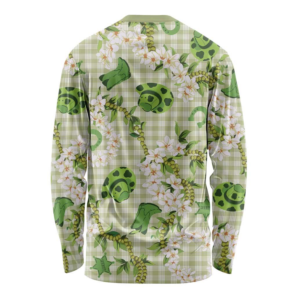 Mokihana Maile Ilima Leis Paniolo Palaka Long Sleeve Shirt Hawaiian Omaomo Ala Spirit LT9 - Polynesian Pride