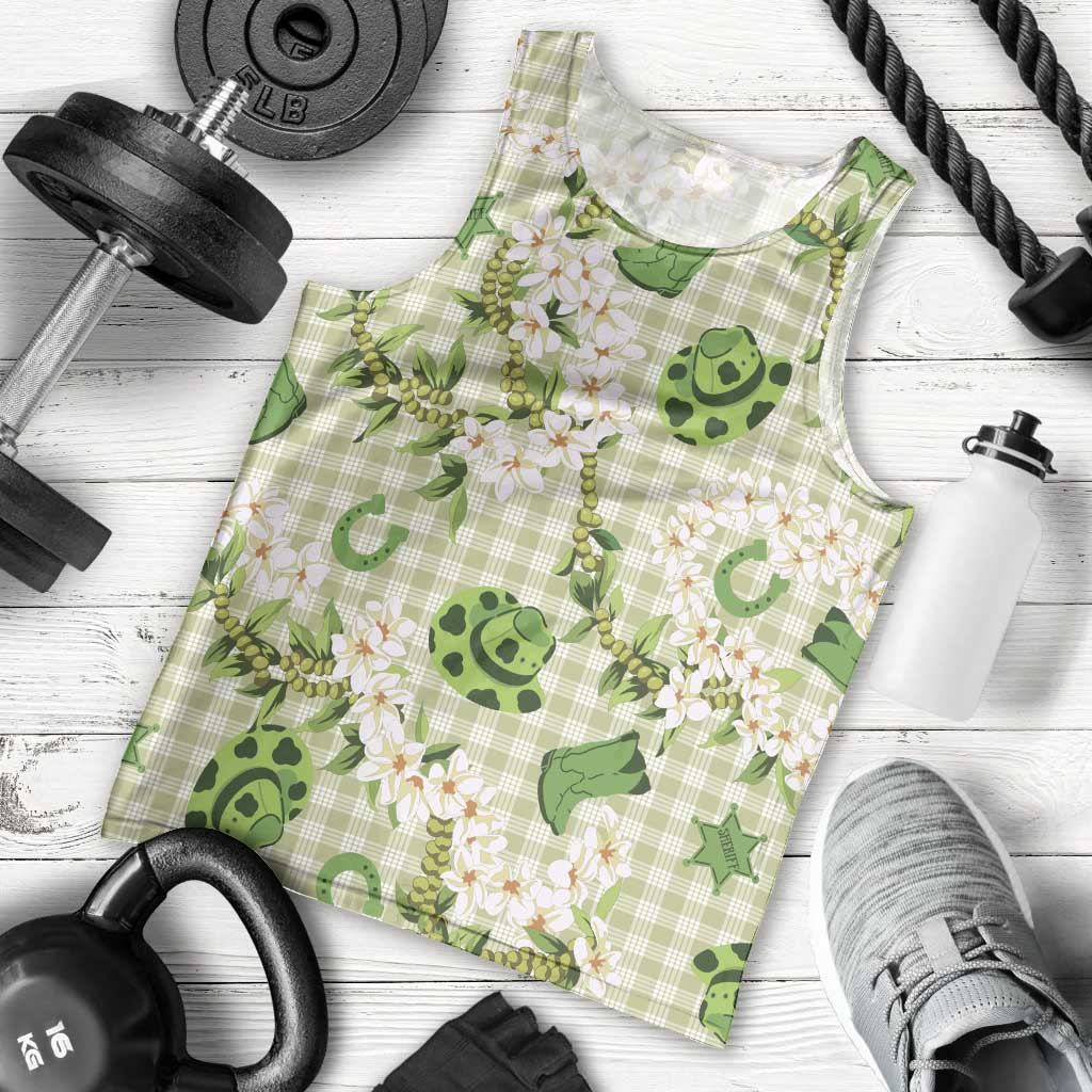 Mokihana Maile Ilima Leis Paniolo Palaka Men Tank Top Hawaiian Omaomo Ala Spirit LT9 - Polynesian Pride